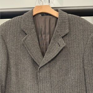 Vintage Emporio Armani Herringbone Black and Tan Men’s Blazer